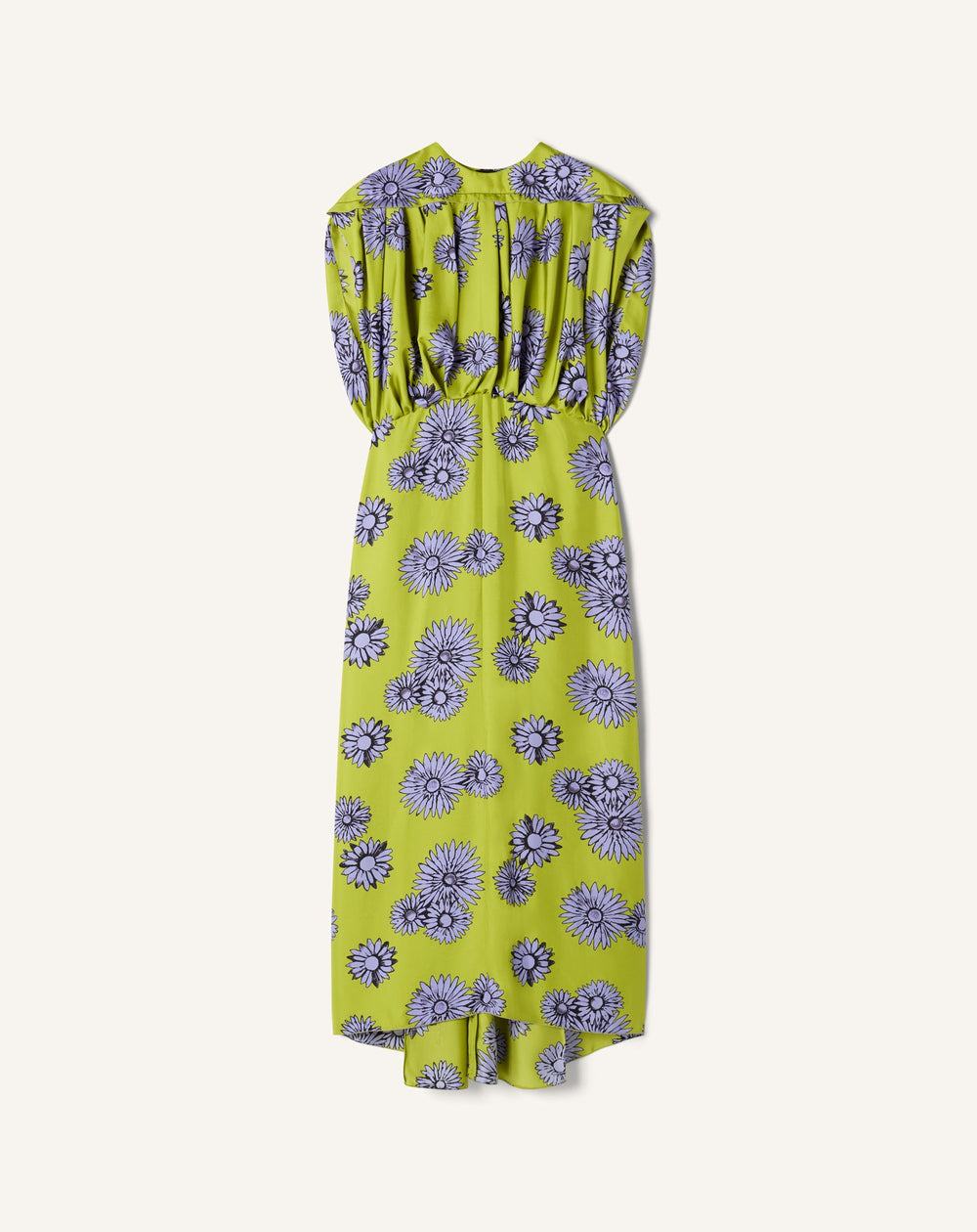 Robe Midi En Soie Imprimée Green | Lanvin Women