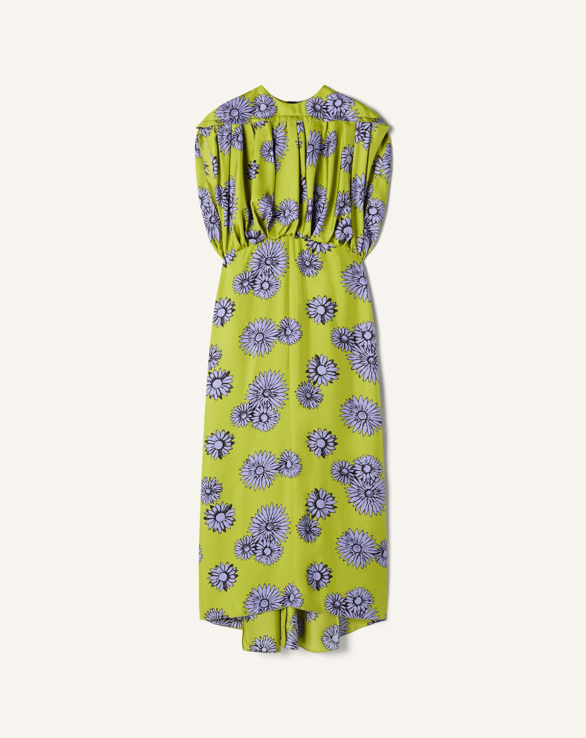 Robe Midi En Soie Imprimée Green | Lanvin Women