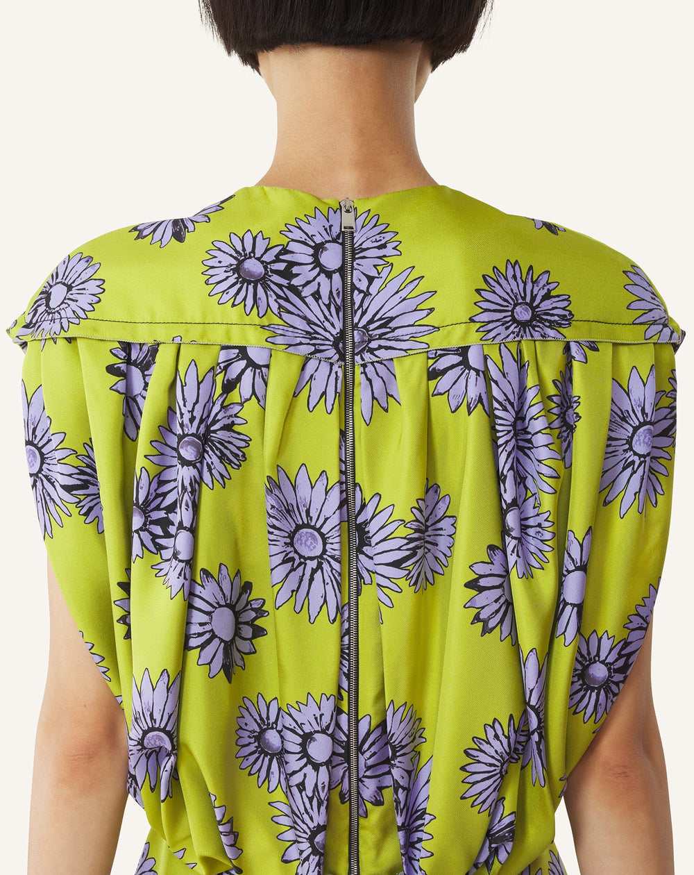 Robe Midi En Soie Imprimée Green | Lanvin Women