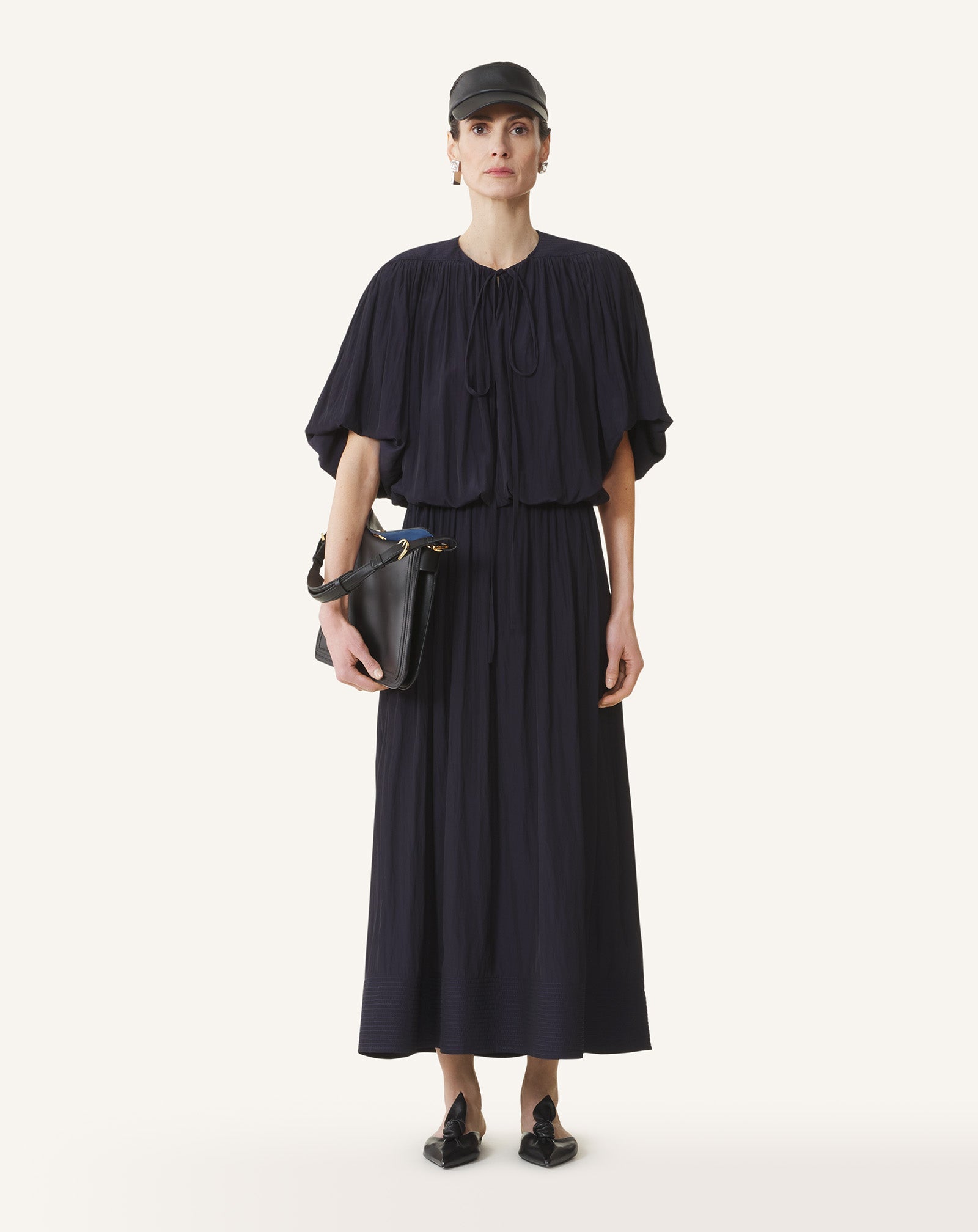 Blue Midi Dress In Charmeuse | Lanvin Women