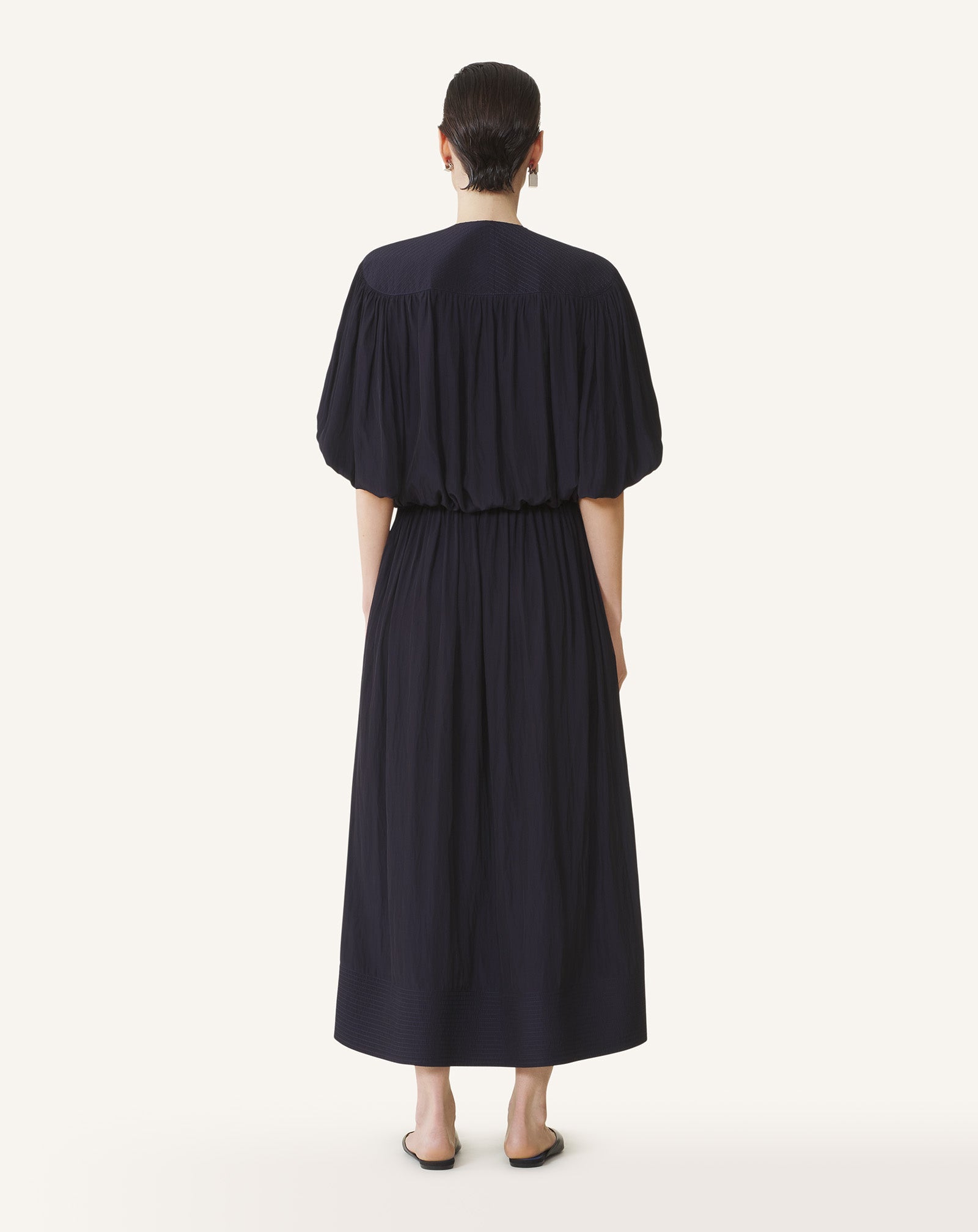 Blue Midi Dress In Charmeuse | Lanvin Women