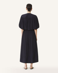 Blue Midi Dress In Charmeuse | Lanvin Women