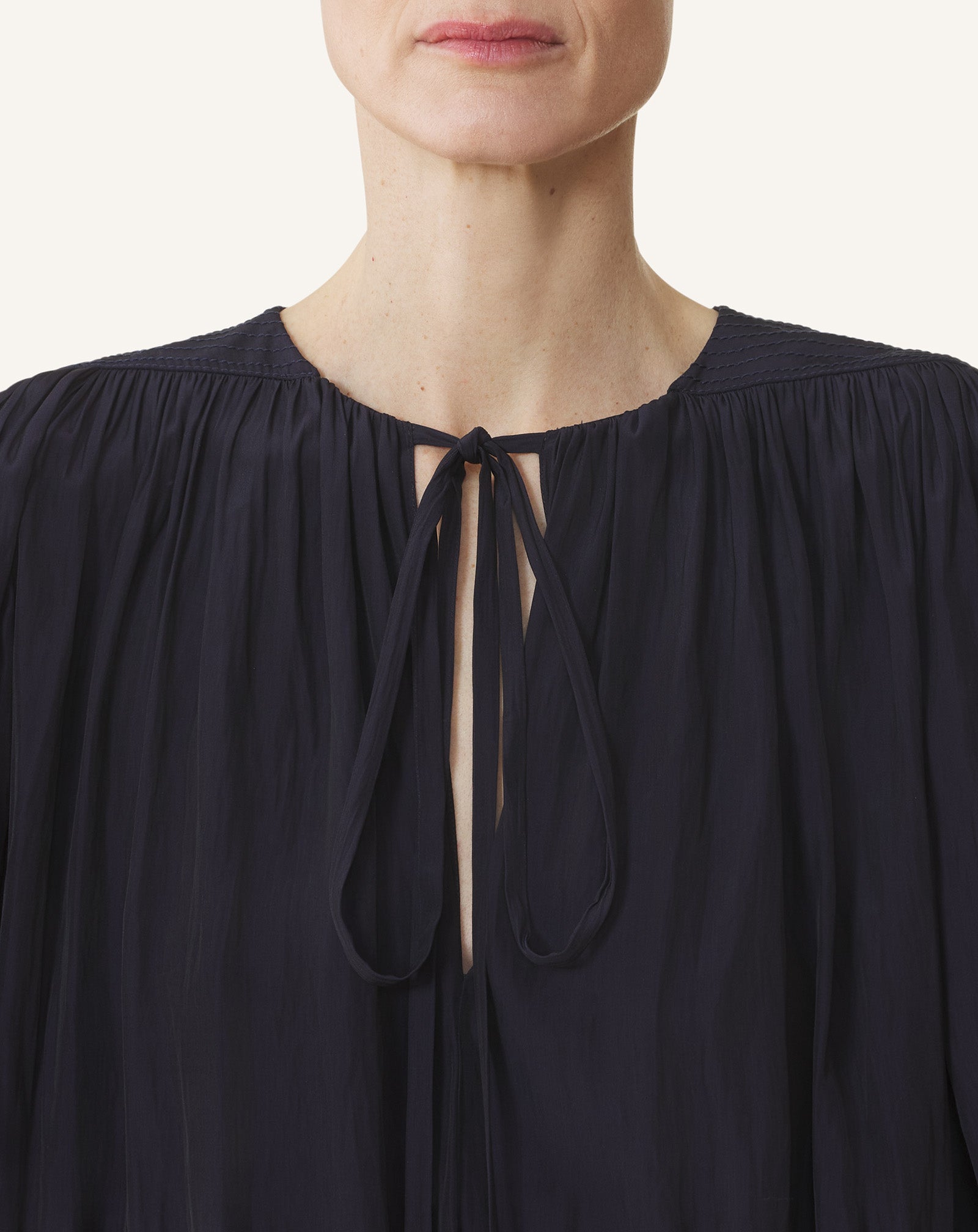 Blue Midi Dress In Charmeuse | Lanvin Women
