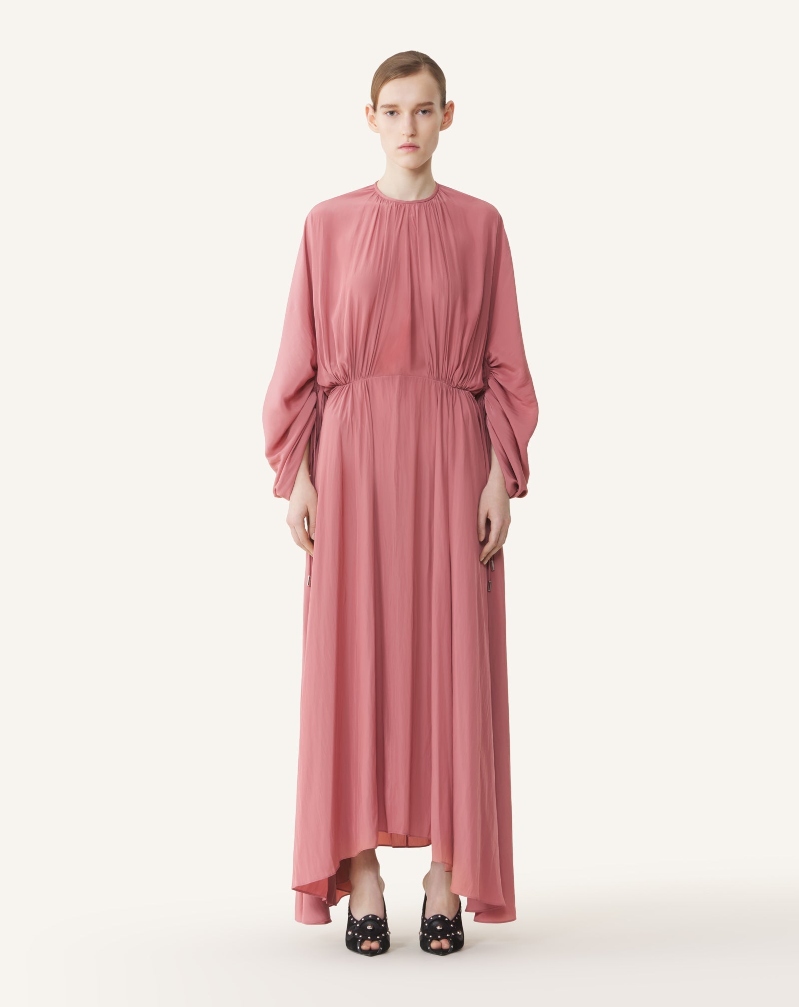 Robe Cintrée En Charmeuse Pink | Lanvin Women