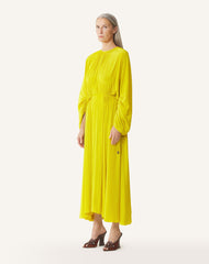 Robe Cintrée En Charmeuse Yellow | Lanvin Women