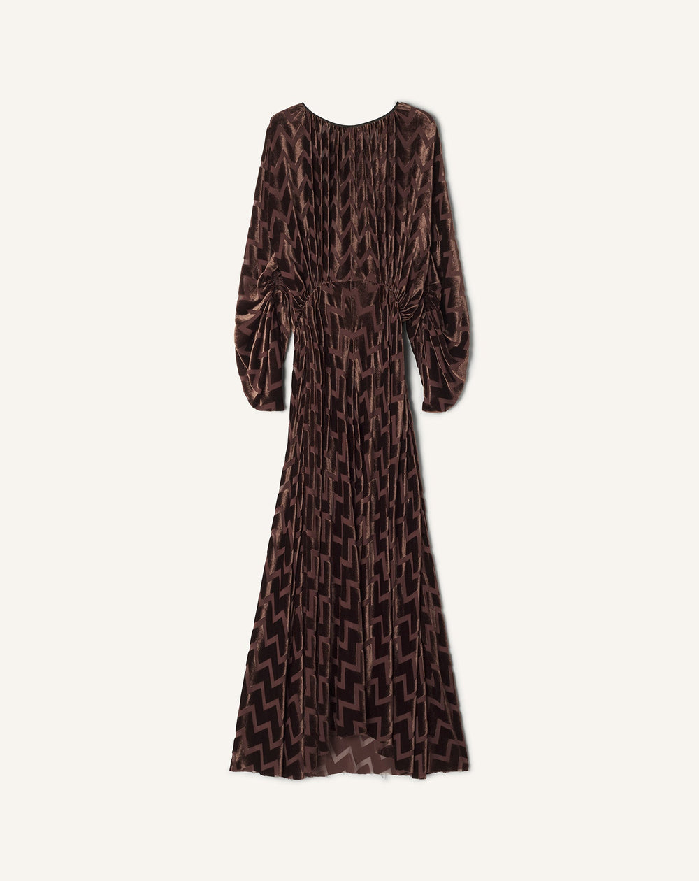 Brown Devoré Velvet Dress | Lanvin Women