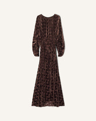 Brown Devoré Velvet Dress | Lanvin Women