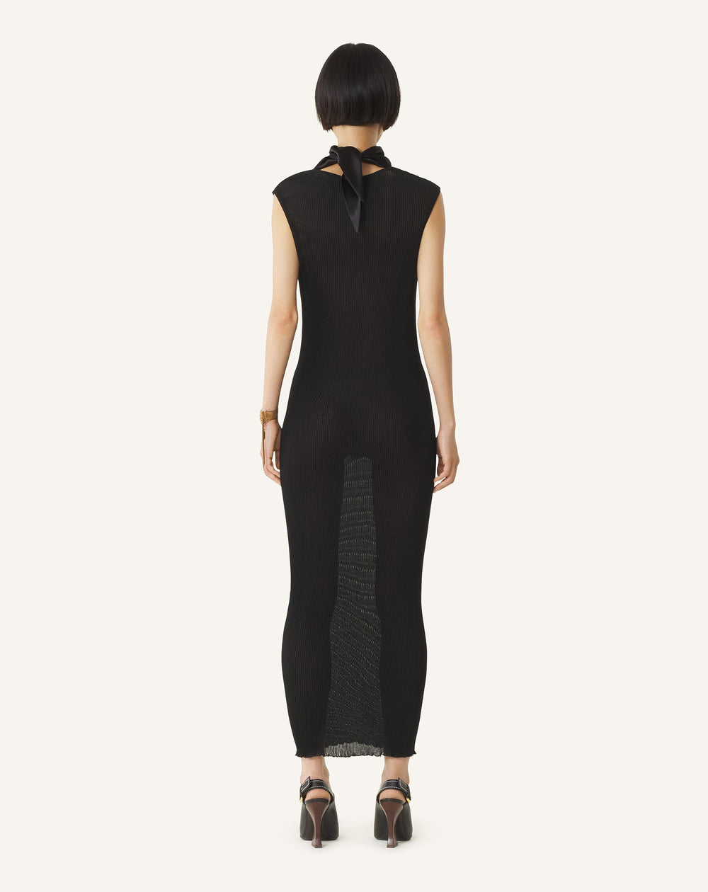 Robe En Jersey Plissé Black | Lanvin Women