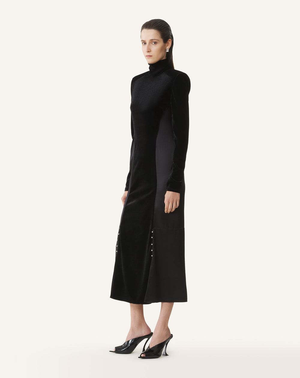 Black Velvet Midi Dress | Lanvin Women