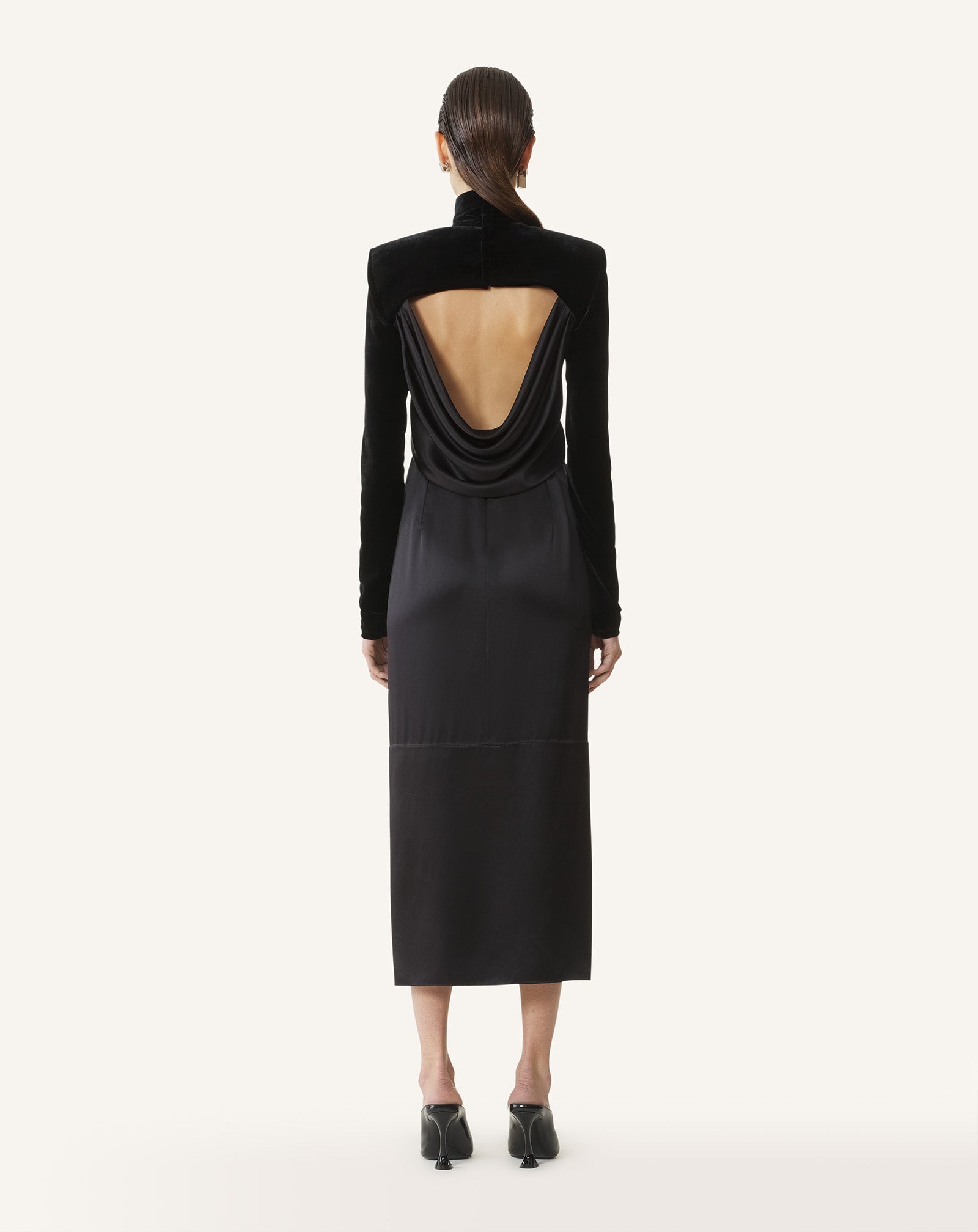 Black Velvet Midi Dress | Lanvin Women