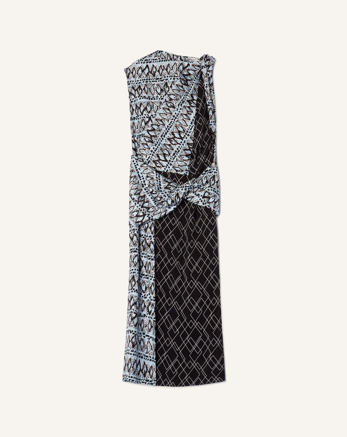 Robe Patchwork En Soie Imprimée | Lanvin Women