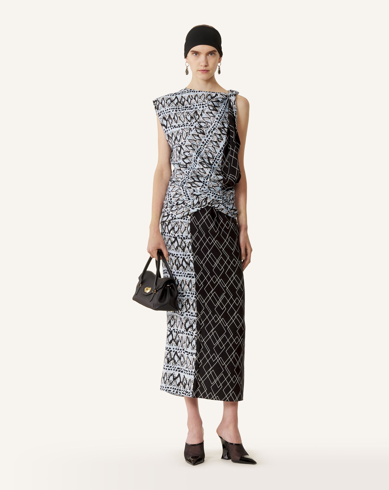 Robe Patchwork En Soie Imprimée | Lanvin Women