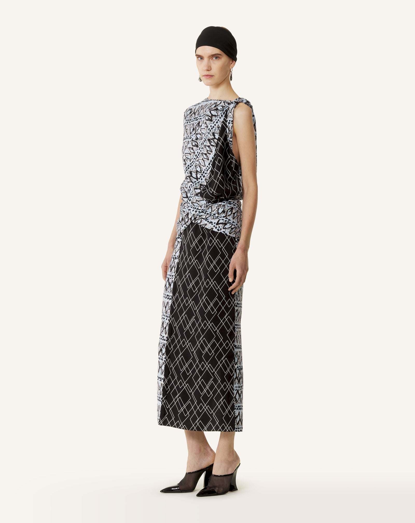 Robe Patchwork En Soie Imprimée | Lanvin Women
