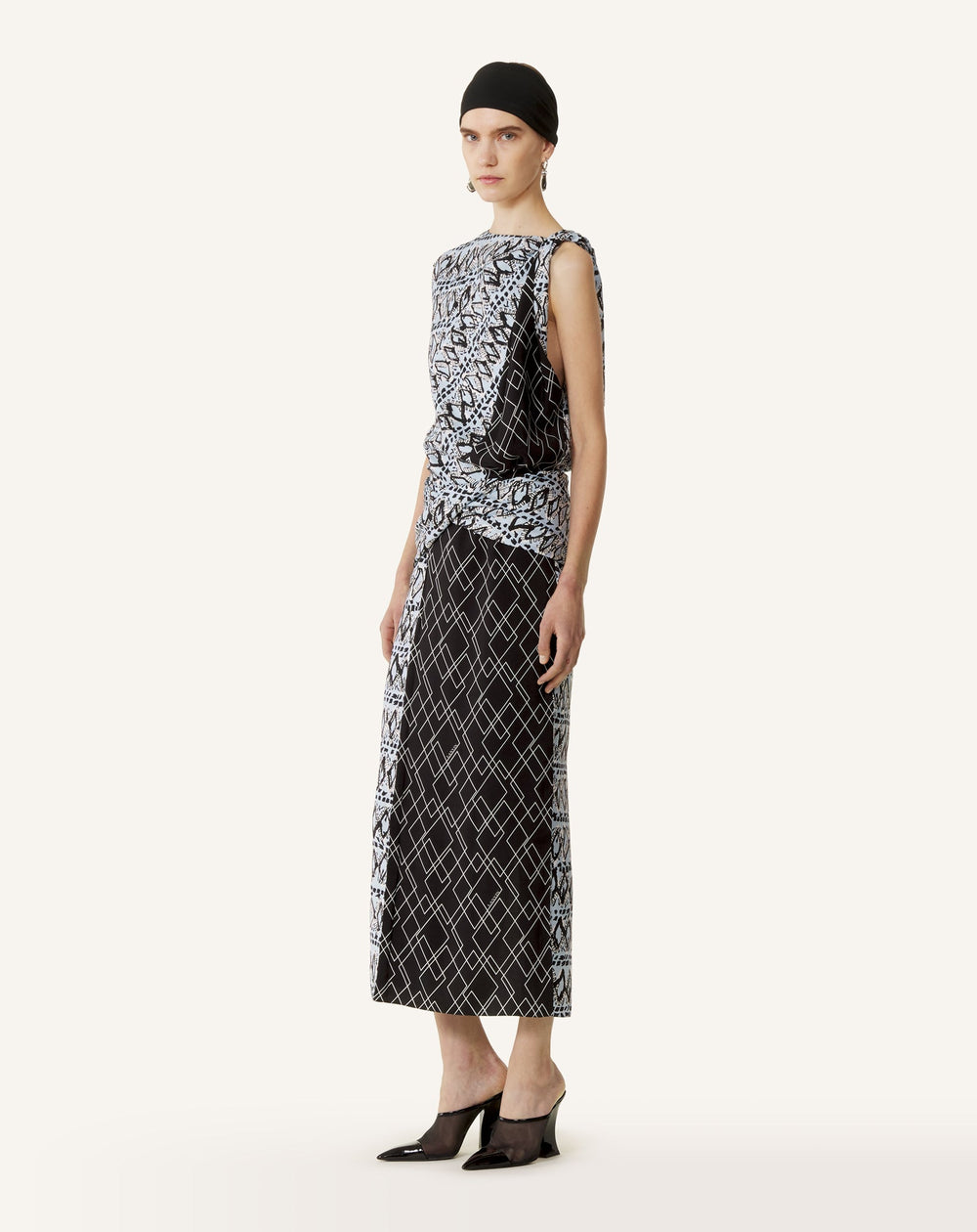 Robe Patchwork En Soie Imprimée | Lanvin Women