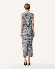 Robe Patchwork En Soie Imprimée | Lanvin Women