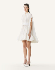 White Short Charmeuse Dress | Lanvin Women