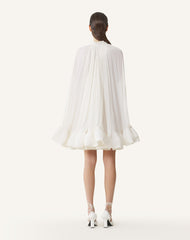 White Short Charmeuse Dress | Lanvin Women