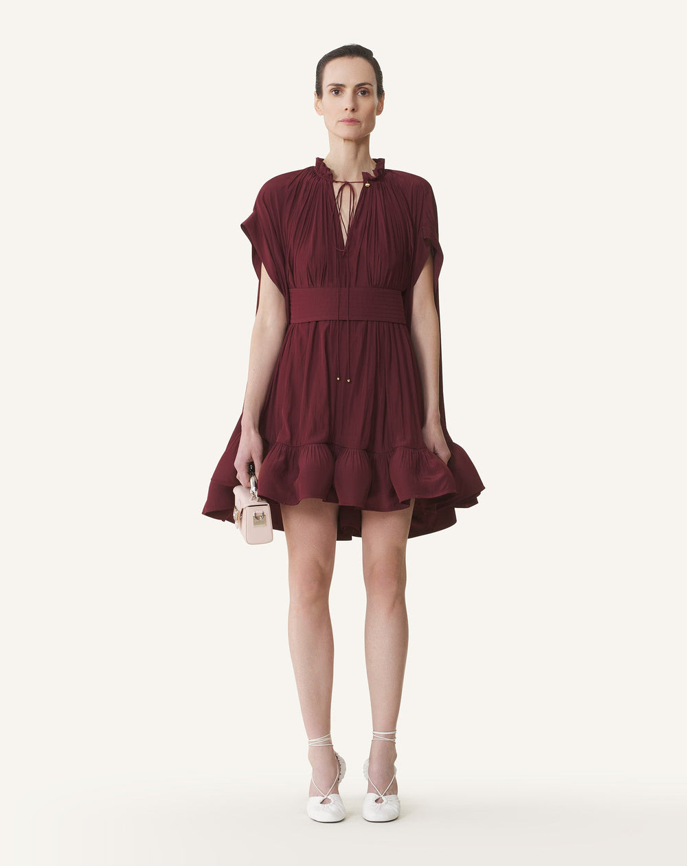 Red Short Charmeuse Dress | Lanvin Women