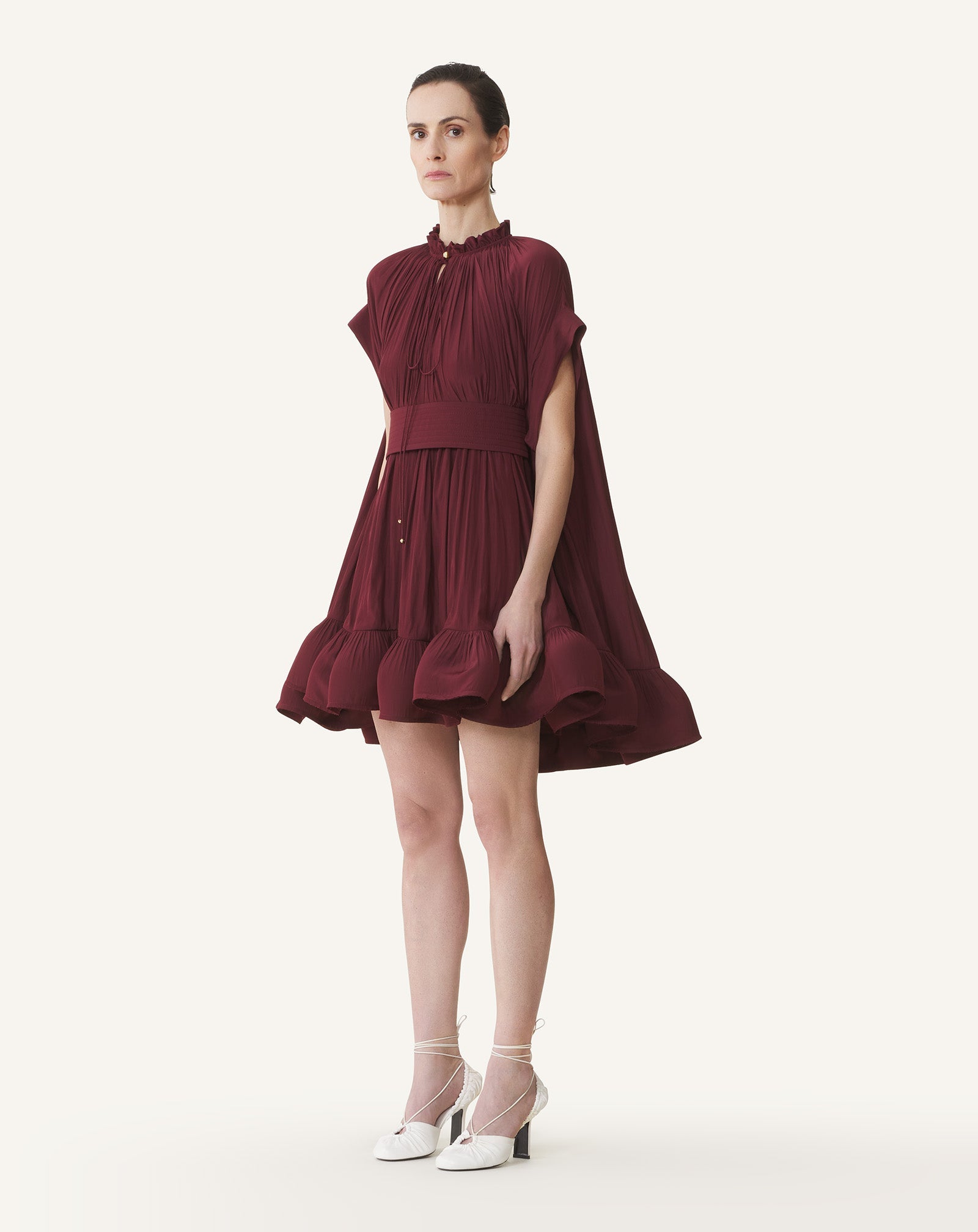 Red Short Charmeuse Dress | Lanvin Women