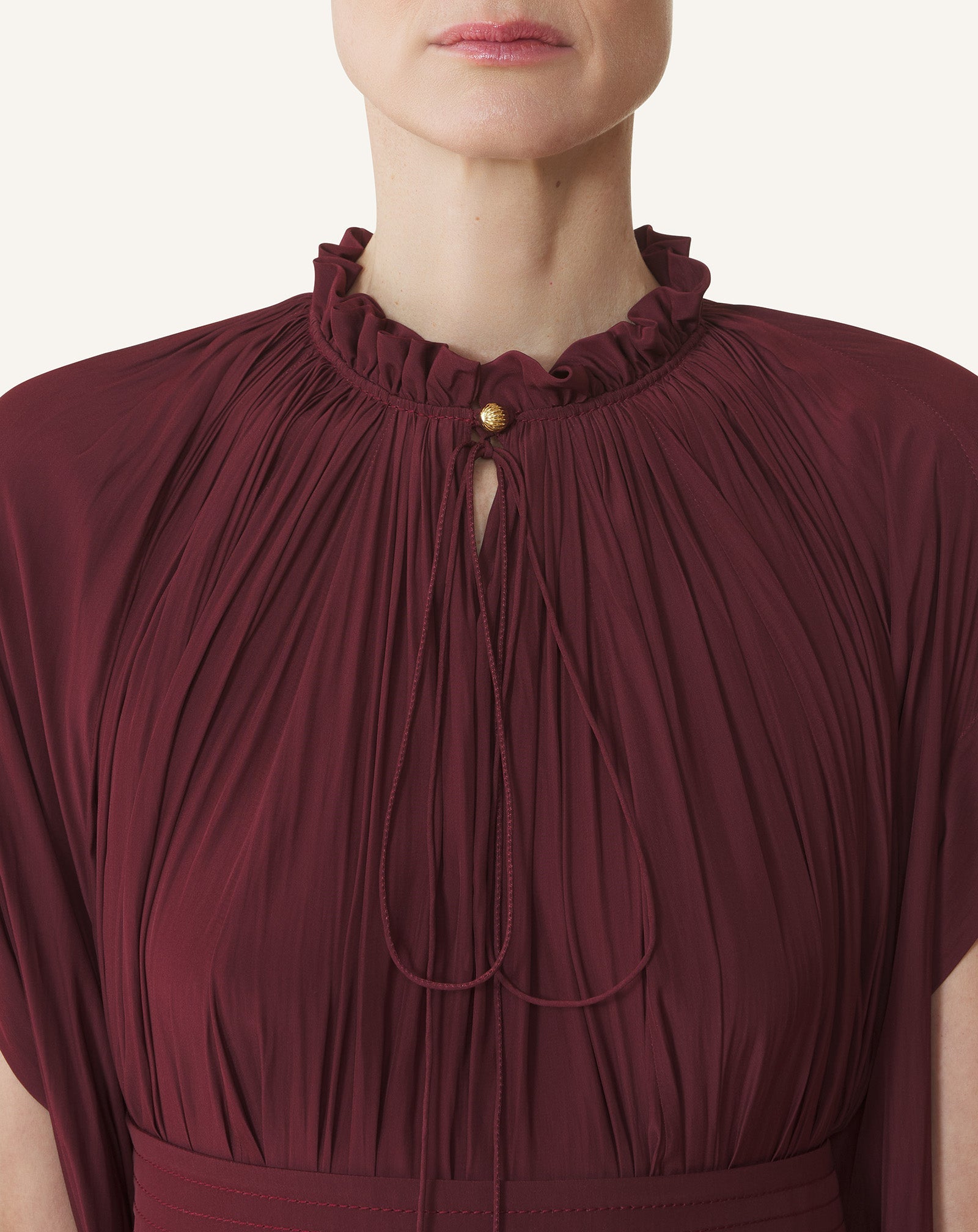Red Short Charmeuse Dress | Lanvin Women