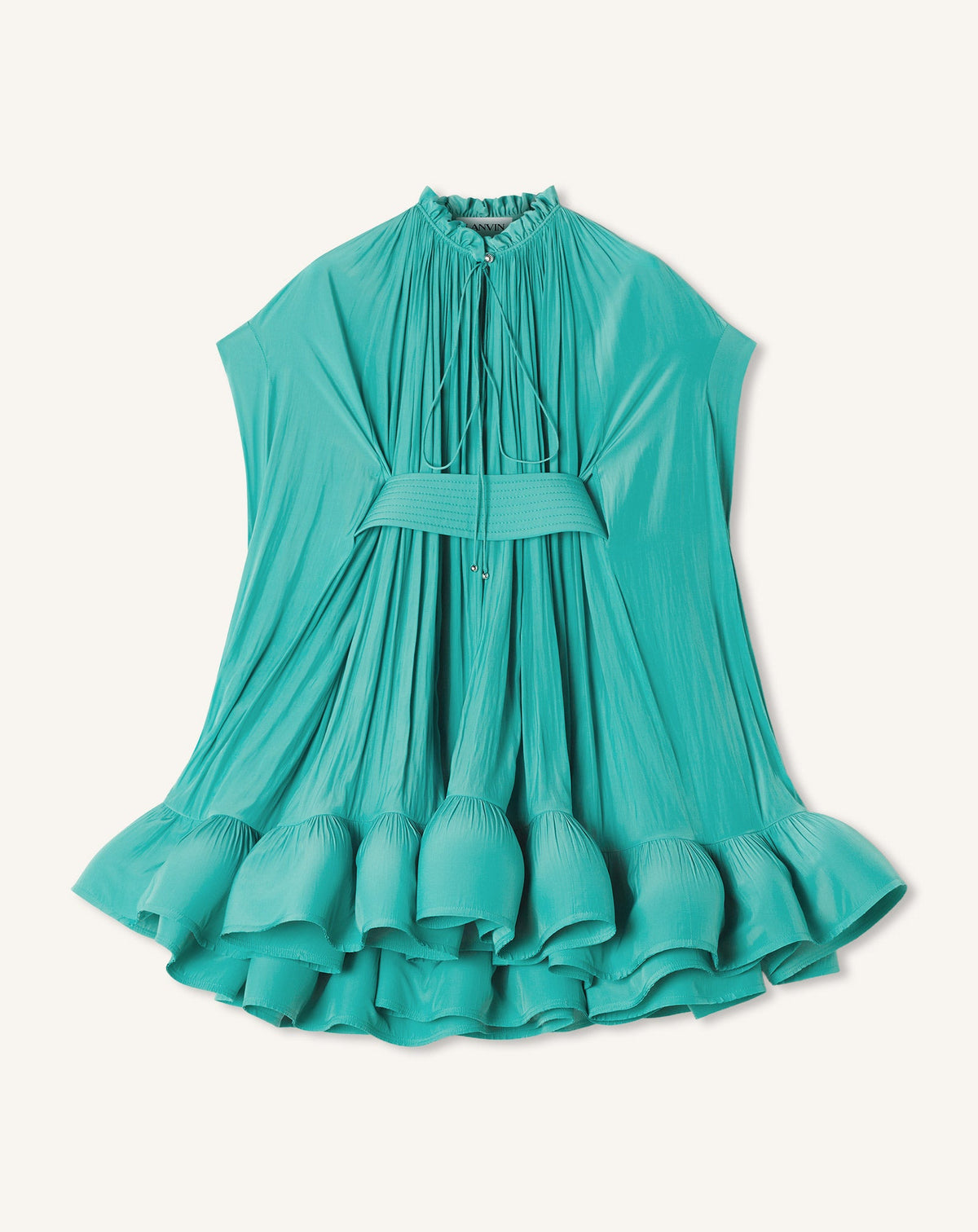 Green Short Charmeuse Dress | Lanvin Women