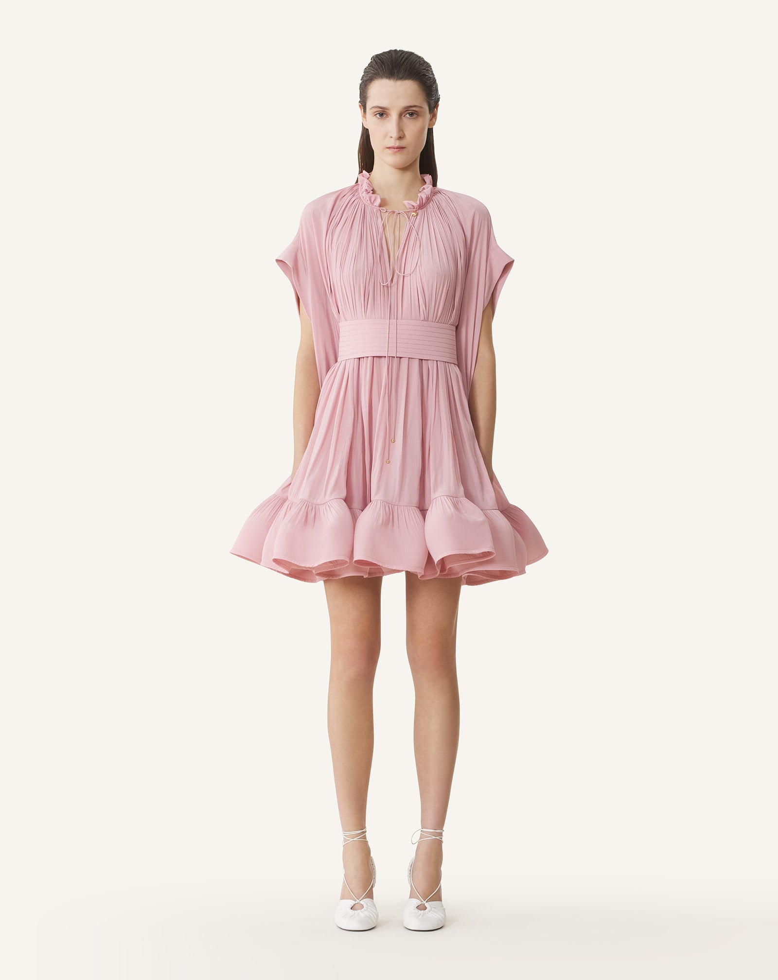 SHORT CHARMEUSE DRESS PINK | Lanvin Women