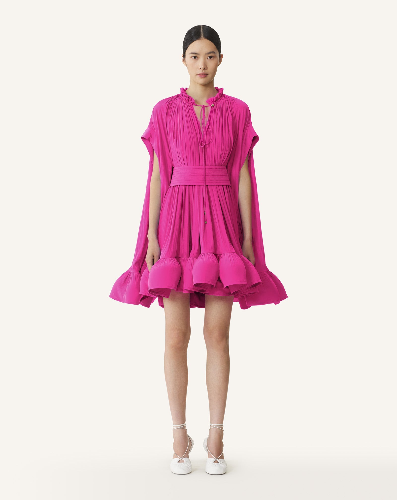 Pink Short Charmeuse Dress | Lanvin Women