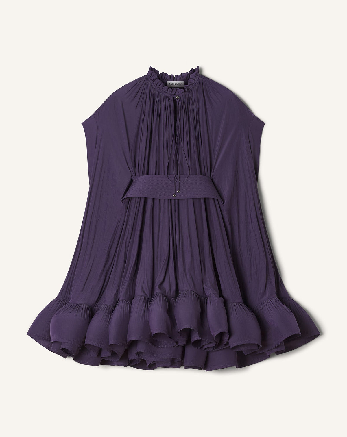 Purple Short Charmeuse Dress | Lanvin Women