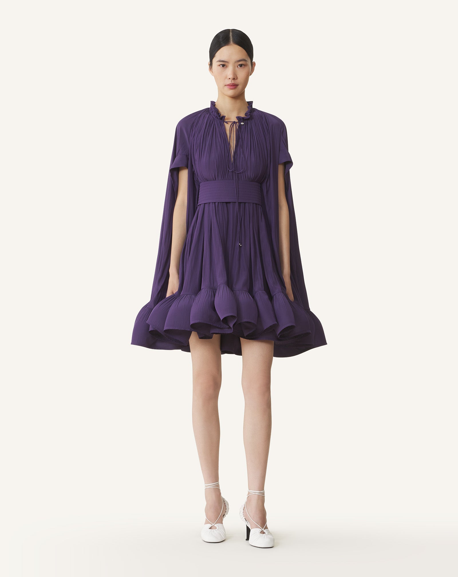 Purple Short Charmeuse Dress | Lanvin Women