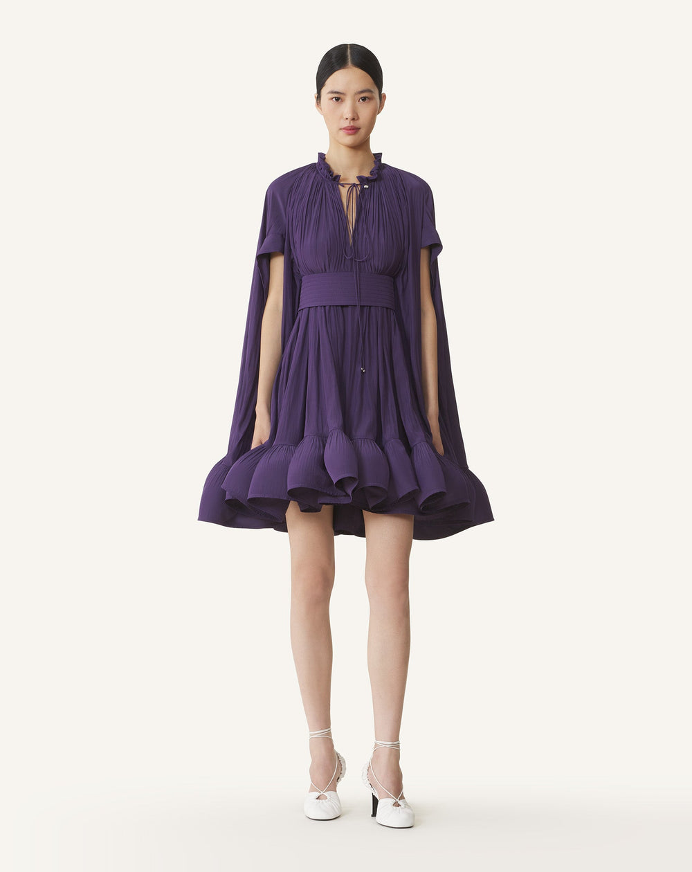 Purple Short Charmeuse Dress | Lanvin Women