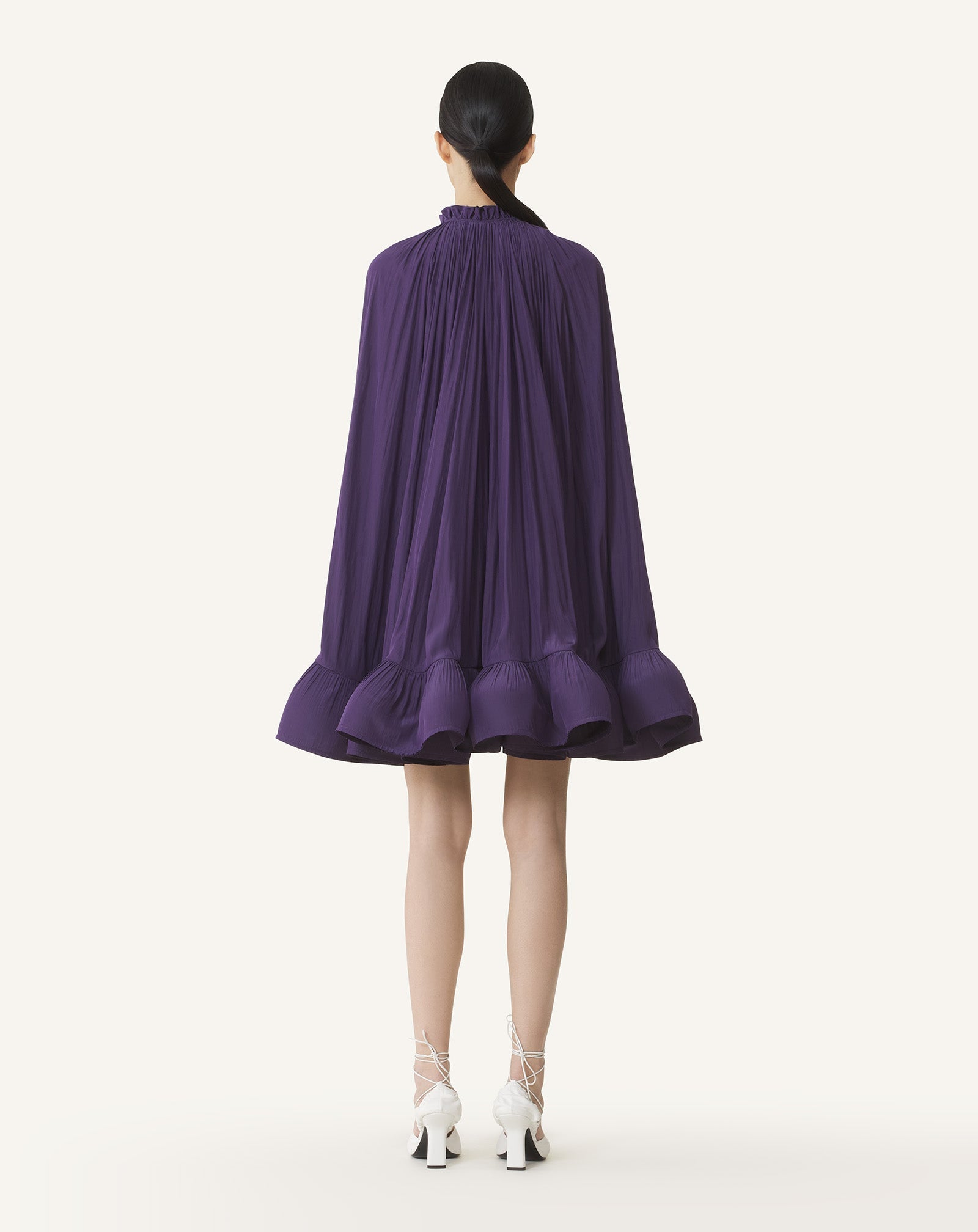 Purple Short Charmeuse Dress | Lanvin Women
