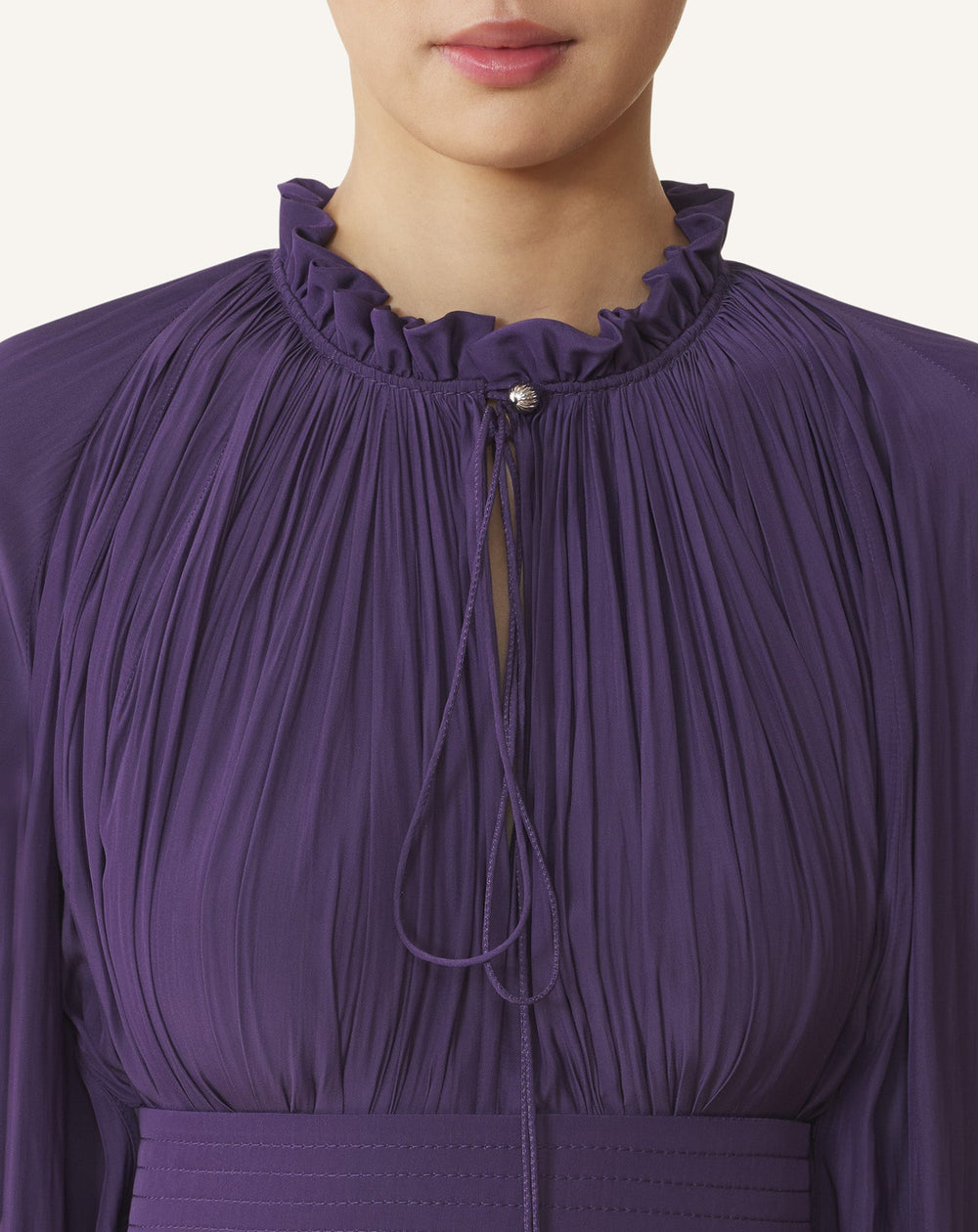 Purple Short Charmeuse Dress | Lanvin Women