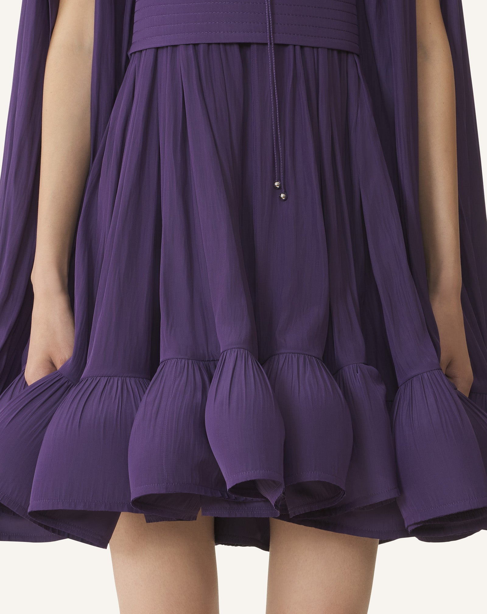 Purple Short Charmeuse Dress | Lanvin Women