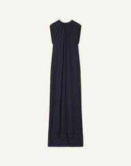 Robe Brodée En Charmeuse Blue | Lanvin Women