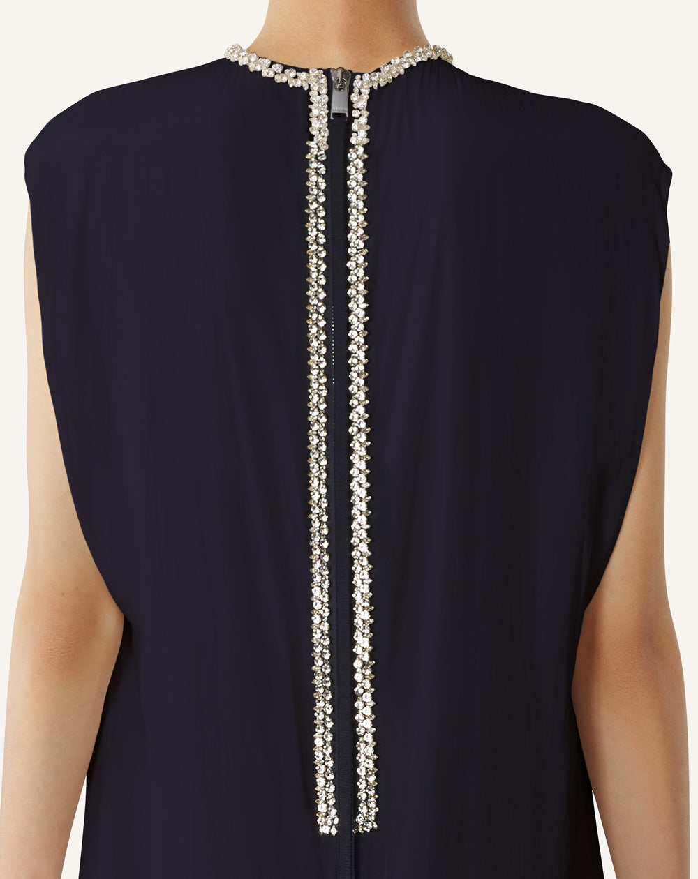 Robe Brodée En Charmeuse Blue | Lanvin Women