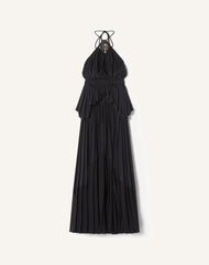 Robe Brodée En Soie Et Charmeuse Black | Lanvin Women