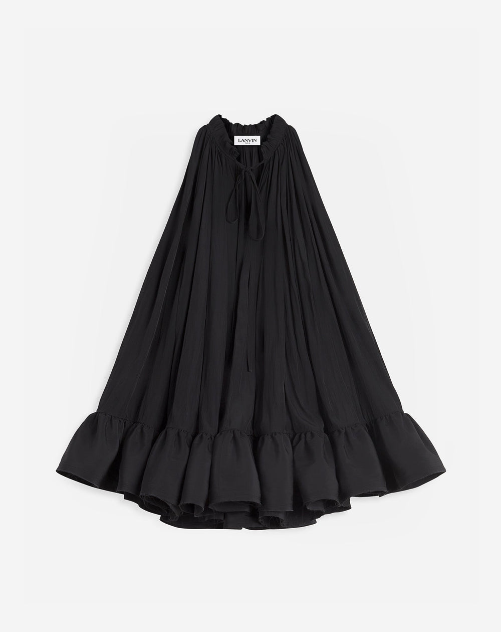 Black Short Dress With Ruffles | Lanvin Women