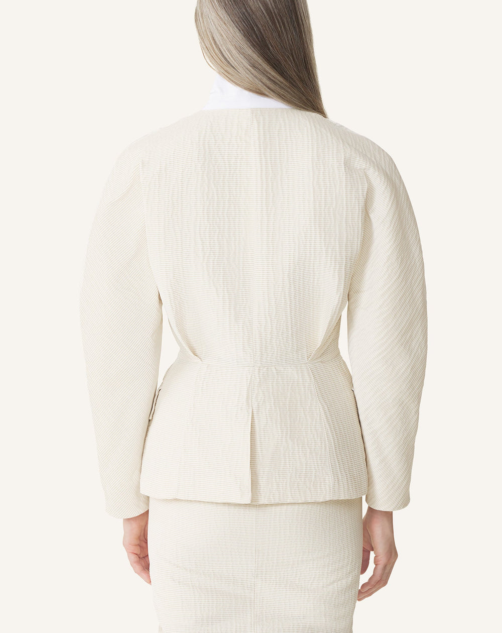 Veste Ceinturée En Jacquard White | Lanvin Women