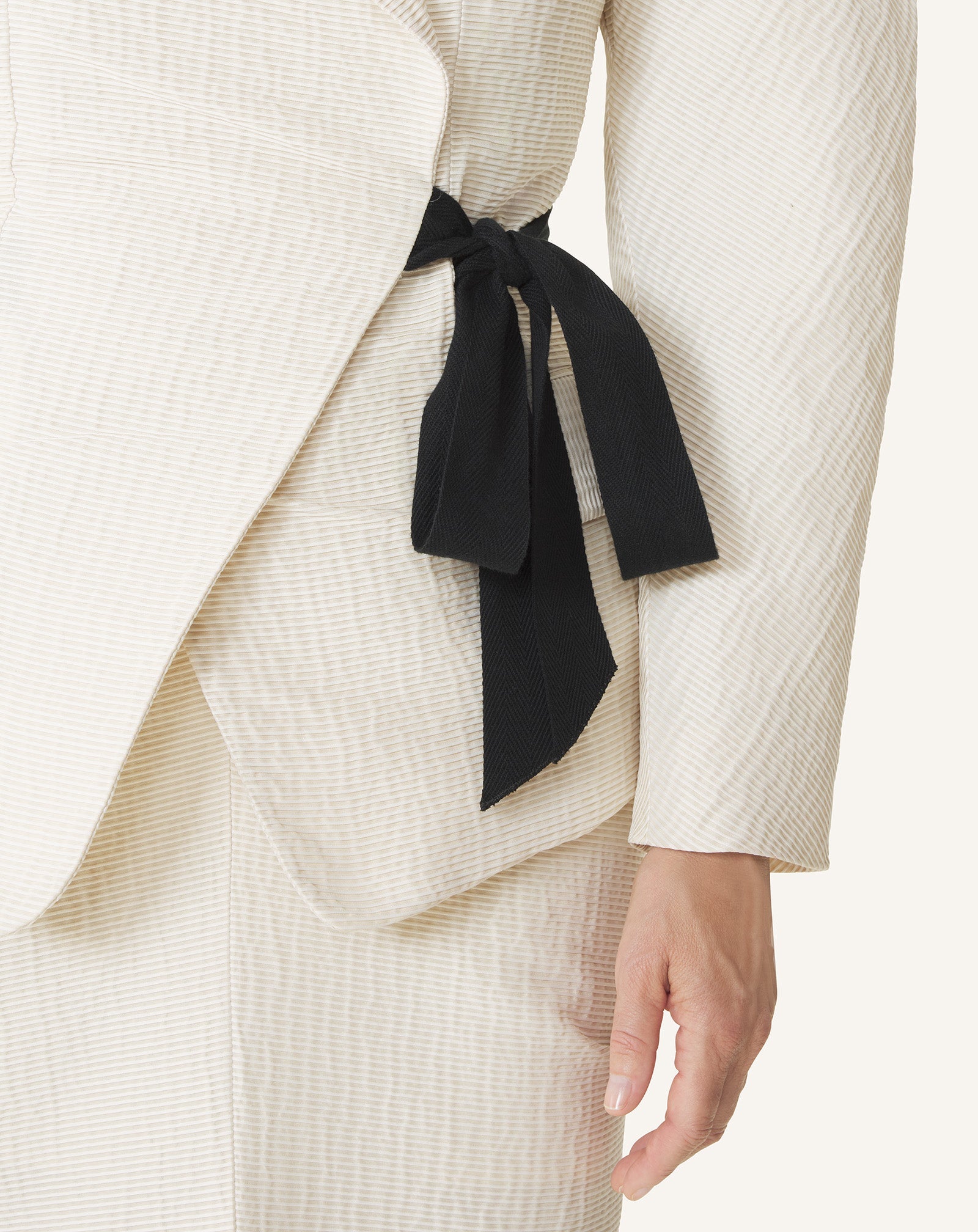 Veste Ceinturée En Jacquard White | Lanvin Women