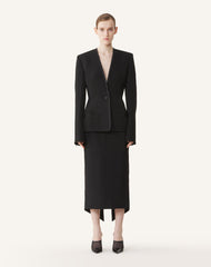 Veste Dos Nu En Soie Et Viscose Black | Lanvin Women