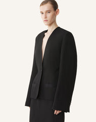 Veste Dos Nu En Soie Et Viscose Black | Lanvin Women