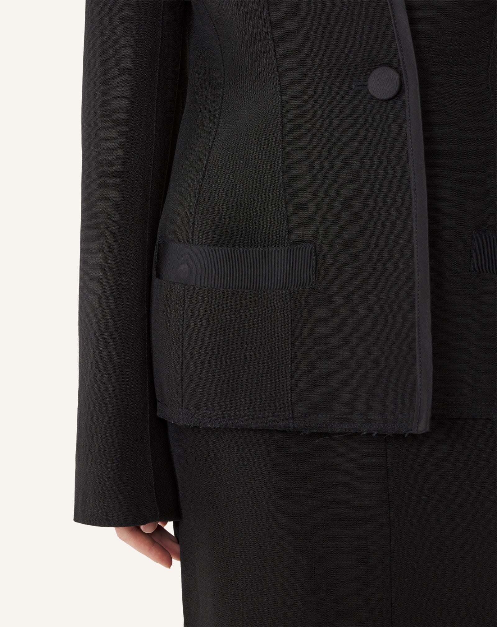Veste Dos Nu En Soie Et Viscose Black | Lanvin Women