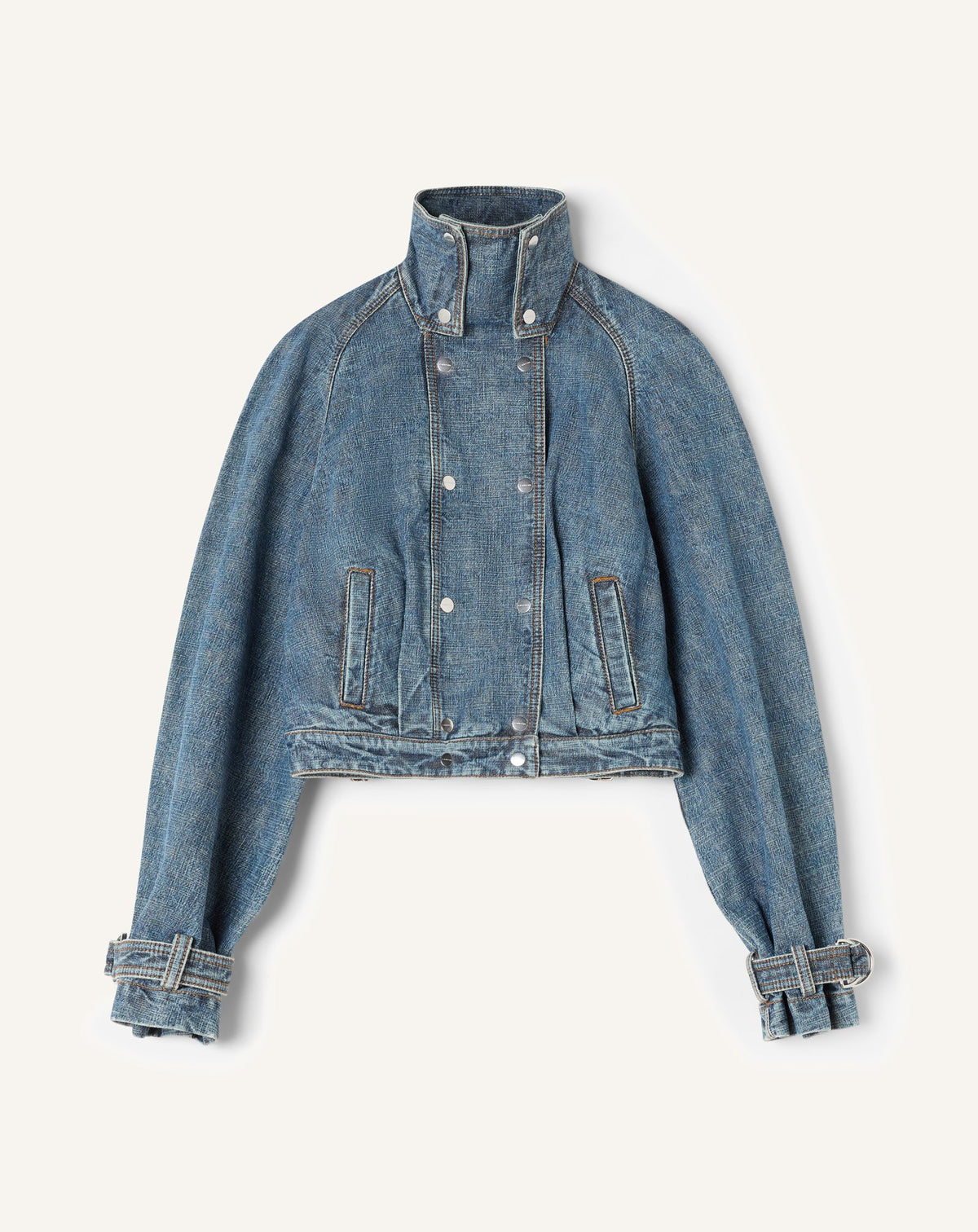 Blouson Court En Denim Blue | Lanvin Women