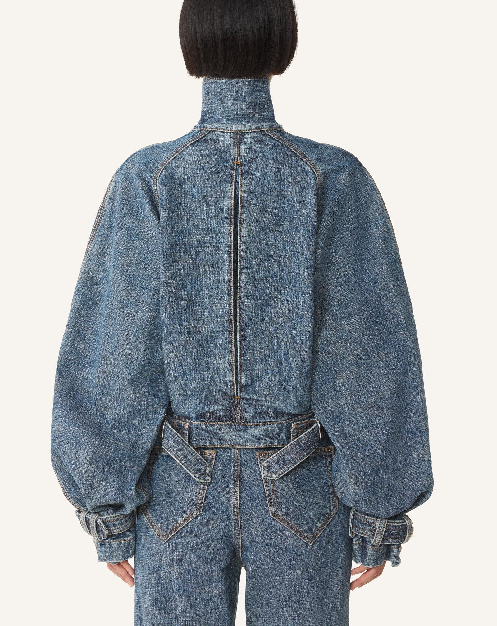 Blouson Court En Denim Blue | Lanvin Women