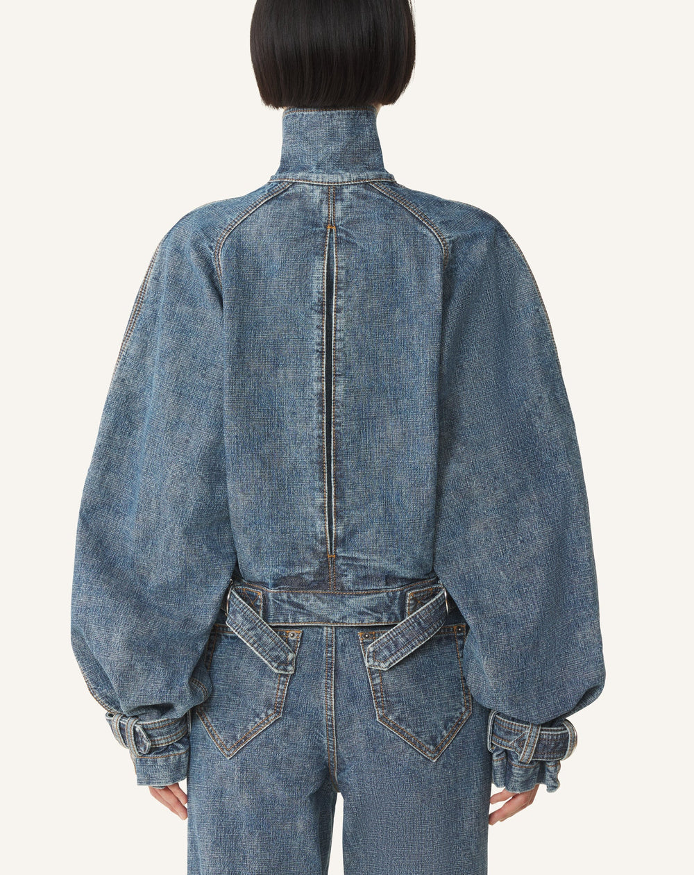 Blouson Court En Denim Blue | Lanvin Women