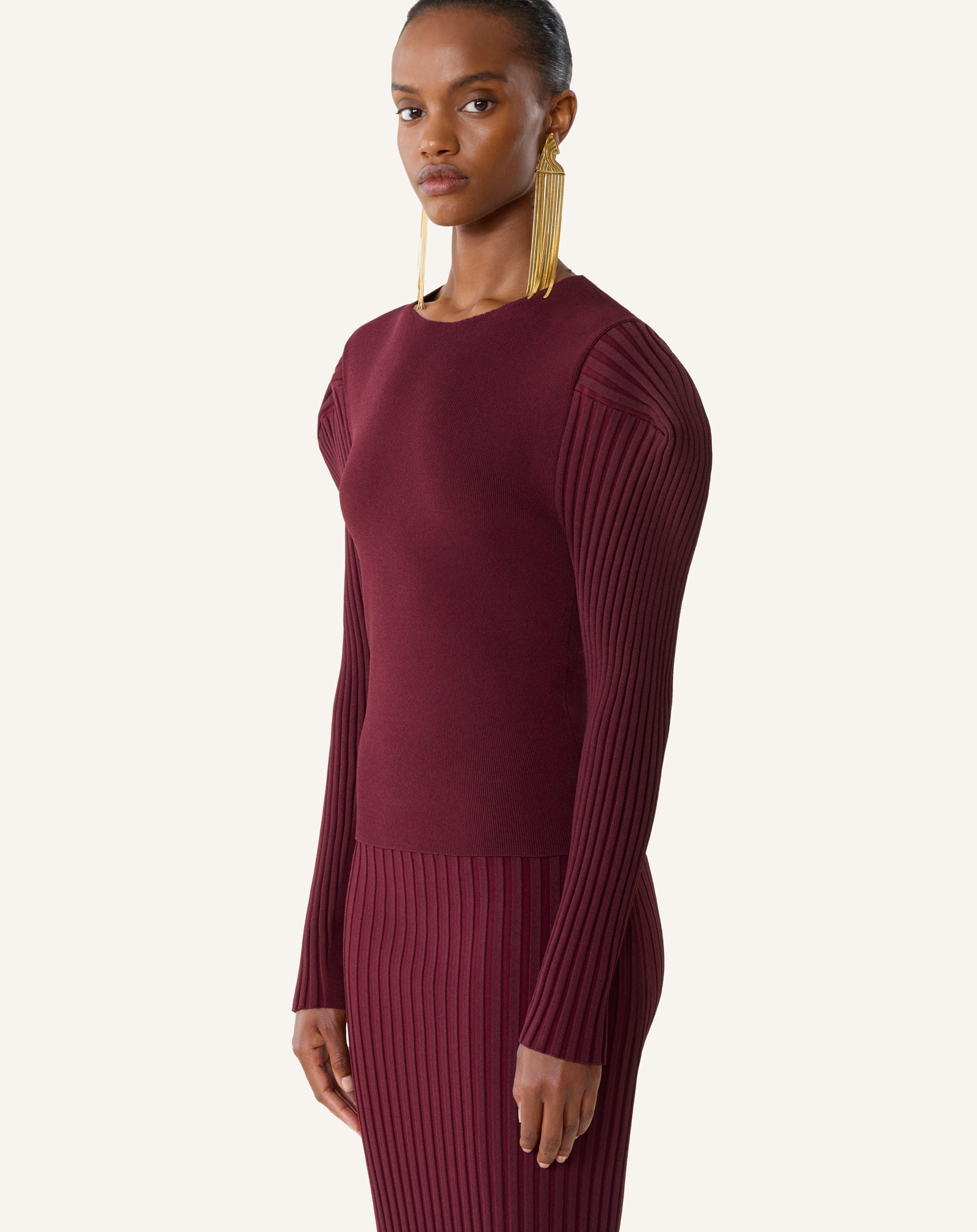 Pull À Plastron En Viscose Red | Lanvin Women