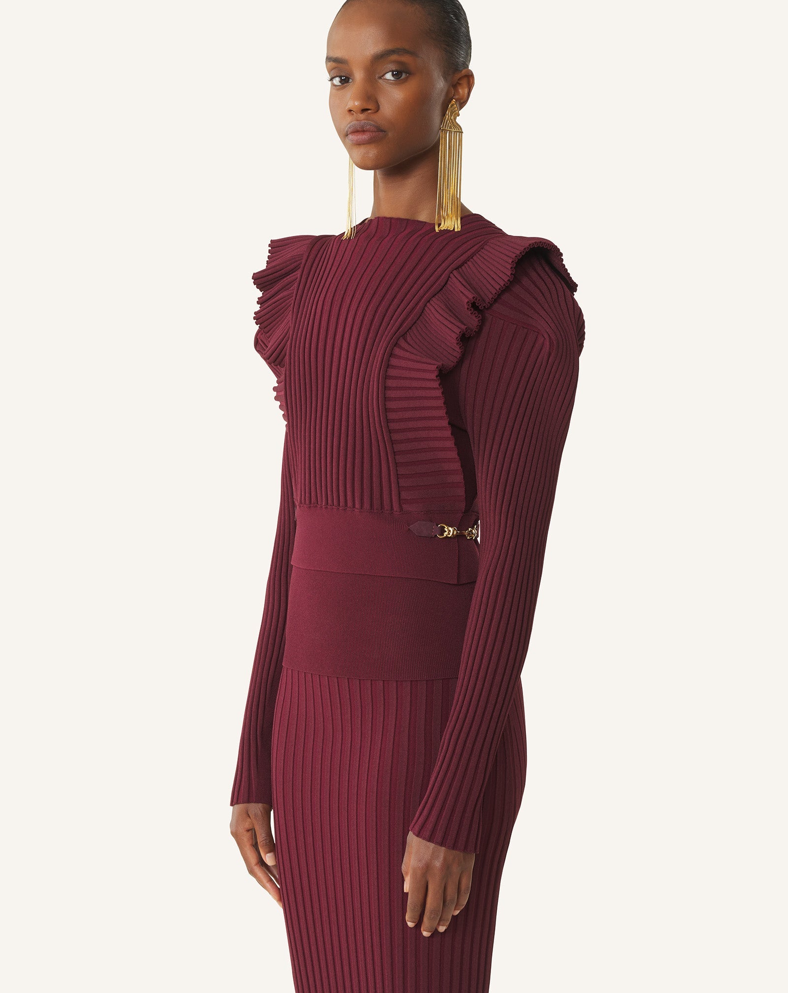 Pull À Plastron En Viscose Red | Lanvin Women