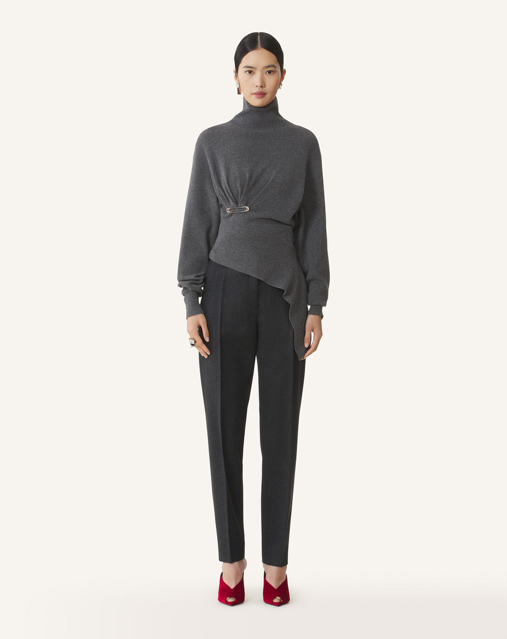 Grey Wool And Cashmere Sweater | Lanvin Women