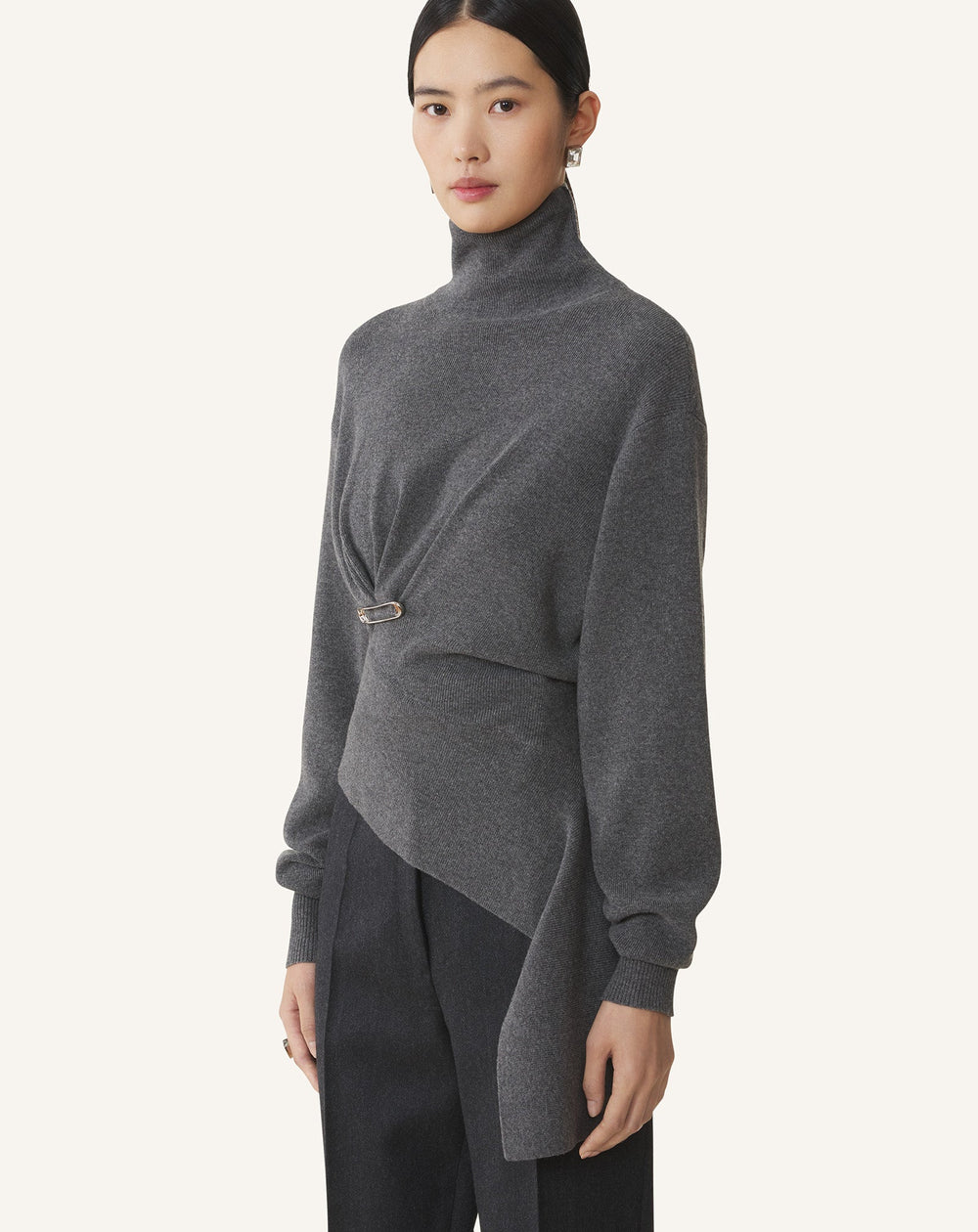 Grey Wool And Cashmere Sweater | Lanvin Women