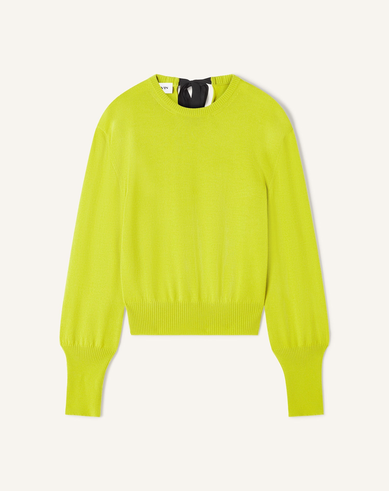 Pull T-shirt Détail Gros Grain En Laine Green | Lanvin Women